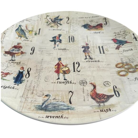 Williams Sonoma 12 Days of Christmas Round 13" Stoneware Cookie Platter M Lacaze - Picture 5 of 9